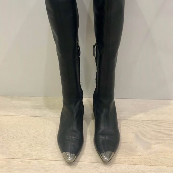 Giuseppe Zanotti leather OTK boots with steel toe - Picture 3 of 3